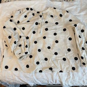 Who what wear polka dot shirt size L